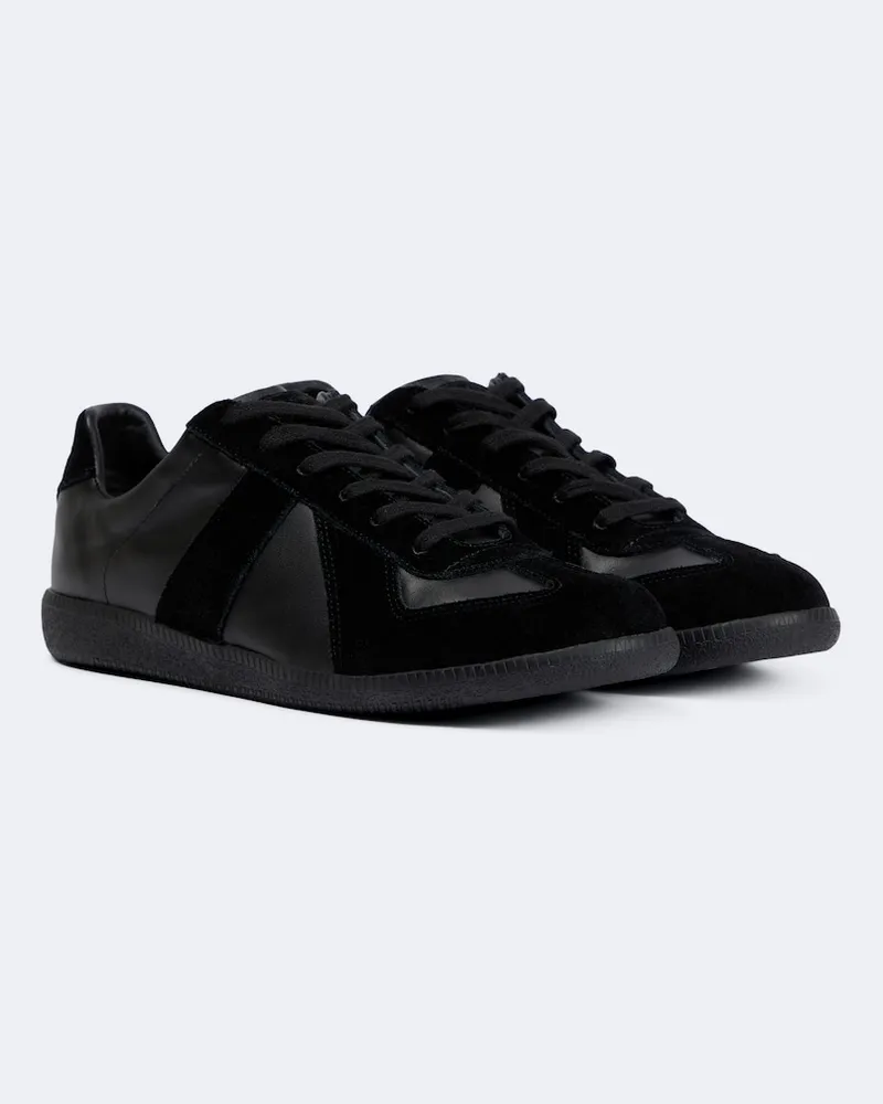 Maison Margiela Sneakers Replica aus Leder Schwarz
