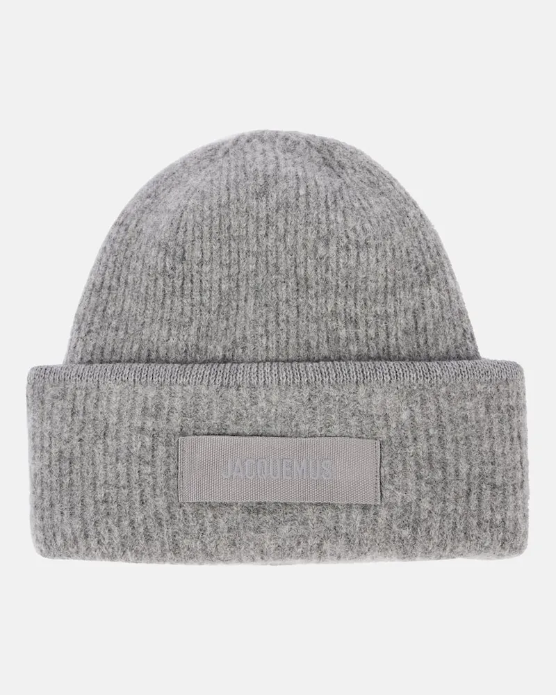 Jacquemus Mütze Le Bonnet Gros Grain Grau