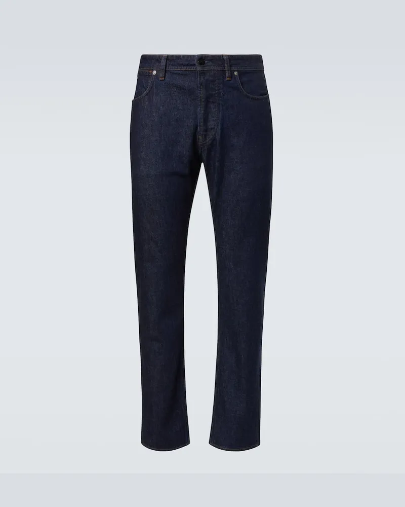 Stone Island Mid-Rise Straight Jeans Blau