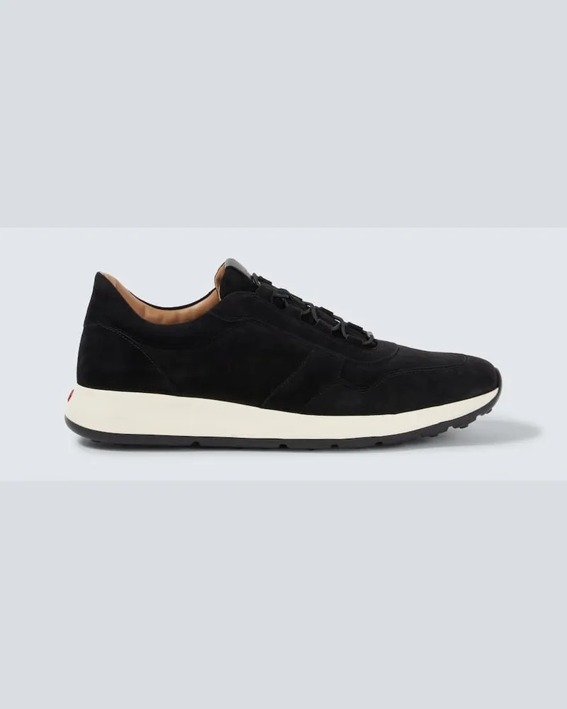 TOD'S Sneakers aus Veloursleder Schwarz