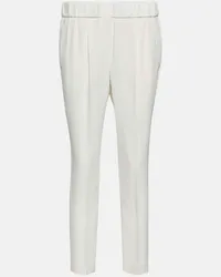 Brunello Cucinelli Hose aus Crepe Weiss