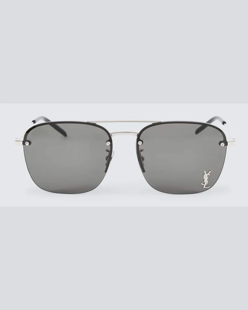 Saint Laurent Aviator-Sonnenbrille SL 309 M Silber