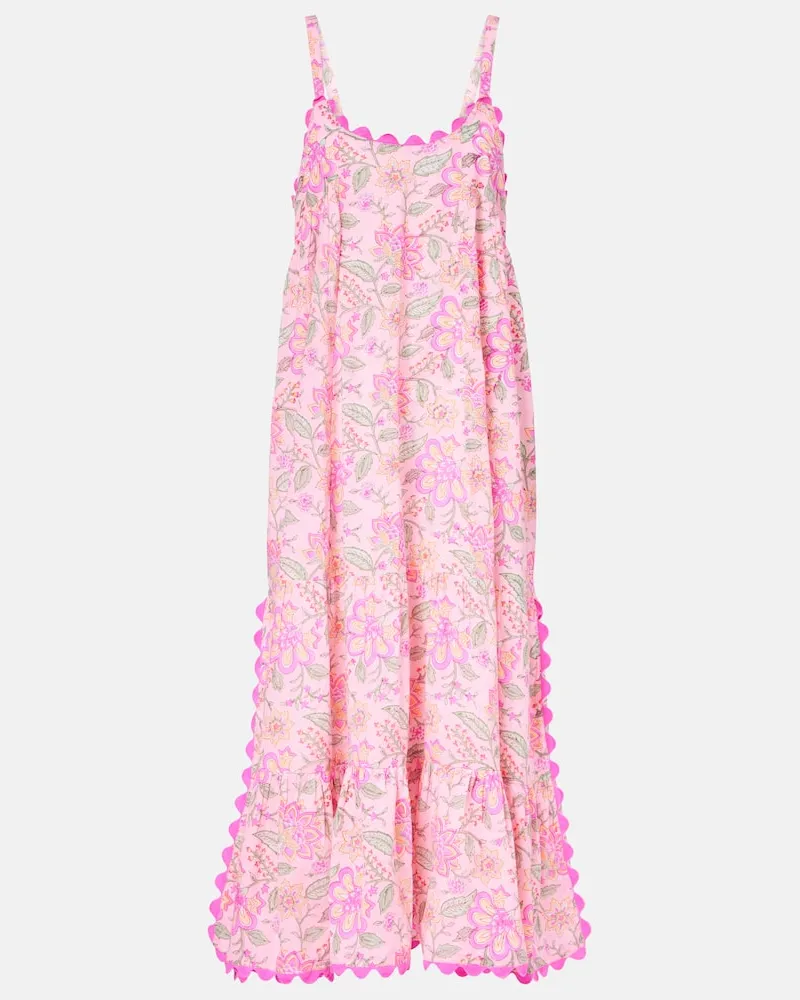 Juliet Dunn Bedrucktes Maxikleid aus Baumwolle Multicolor