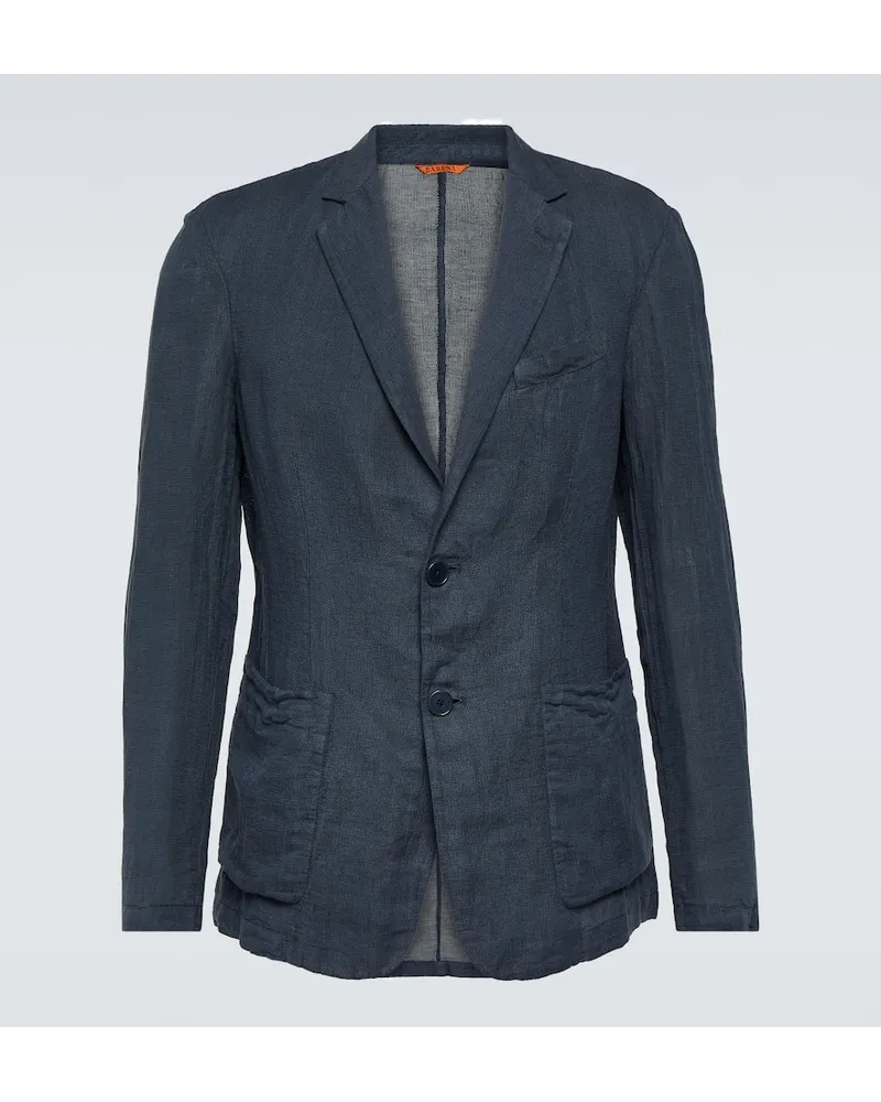 BARENA Blazer Borgo aus Leinen und Baumwolle Blau