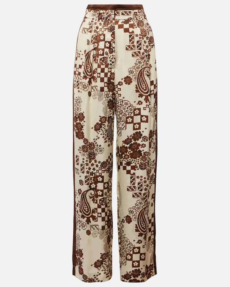 ALEMAIS Alémais Weite High-Rise-Hose Weiß