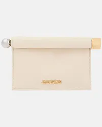 Jacquemus Clutch La Petite Pochette Rond Carre Weiss