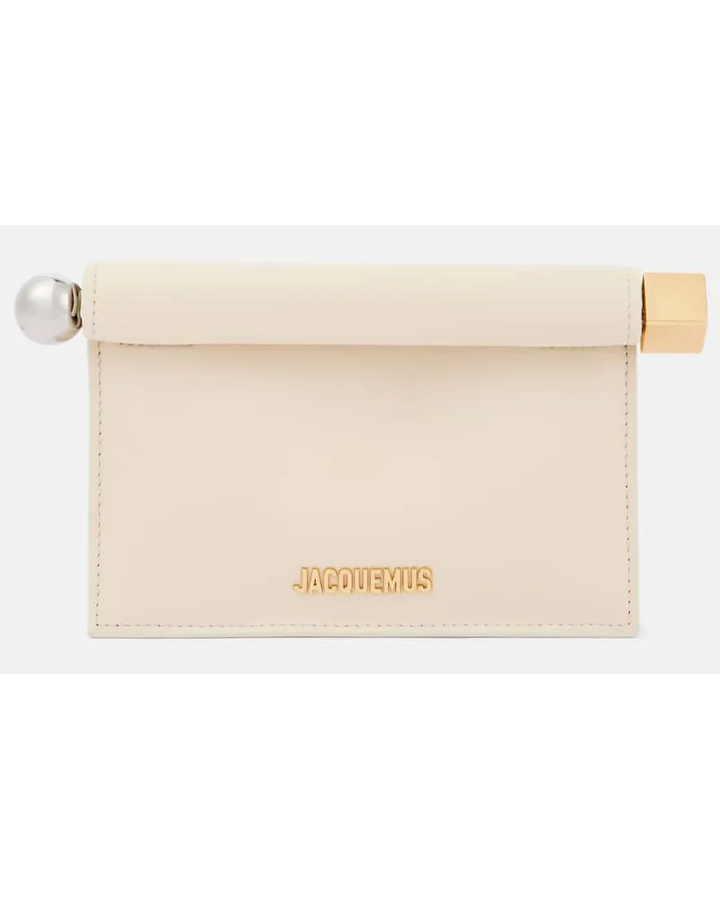 Jacquemus Clutch La Petite Pochette Rond Carre Weiss