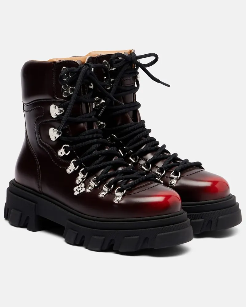 Ganni Schnürstiefel Schwarz