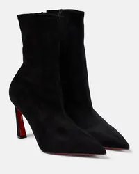 Christian Louboutin Ankle Boots Condora 100 aus Veloursleder Schwarz