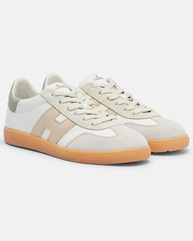 Hogan Sneakers Cool Allacciato H aus Veloursleder Beige