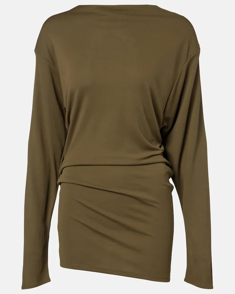 Jacquemus Minikleid Mistral aus Jersey Grün