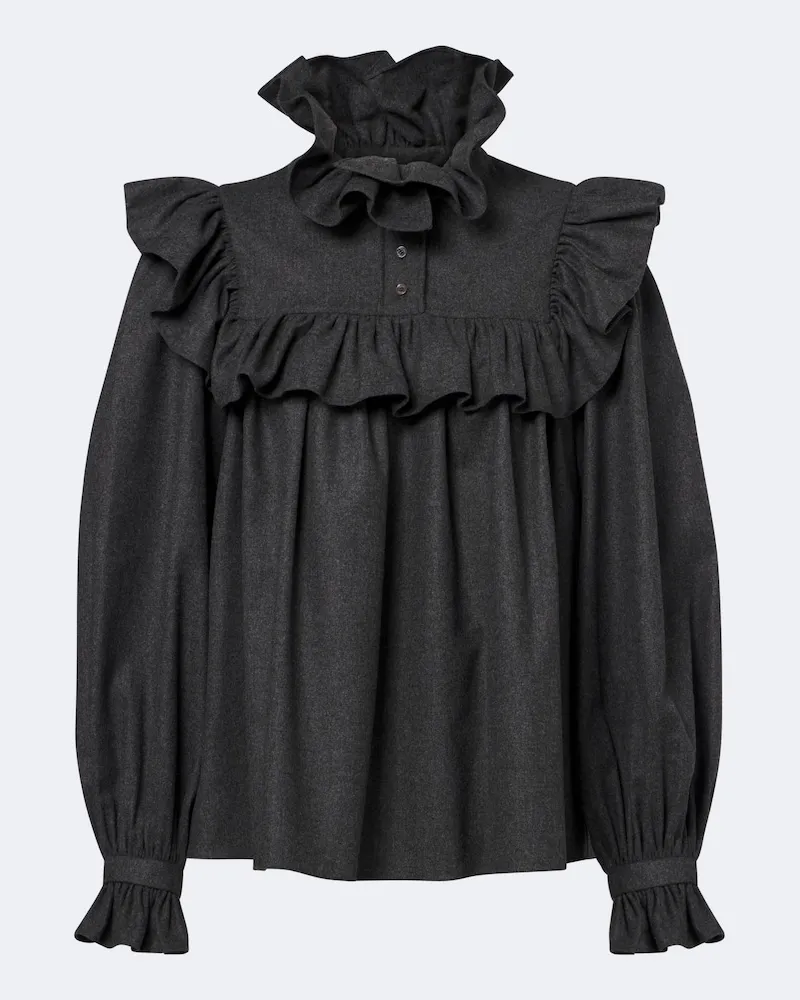Chloé Chloé Bluse aus Flanell Grau