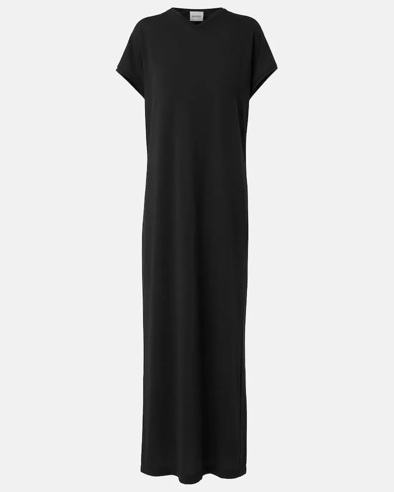 KHAITE Maxikleid Verda aus Jersey Schwarz