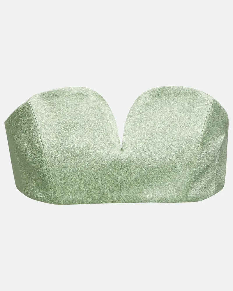 Blazé Milano Blazé Milano Bustier-Top Clyde aus Satin Grün