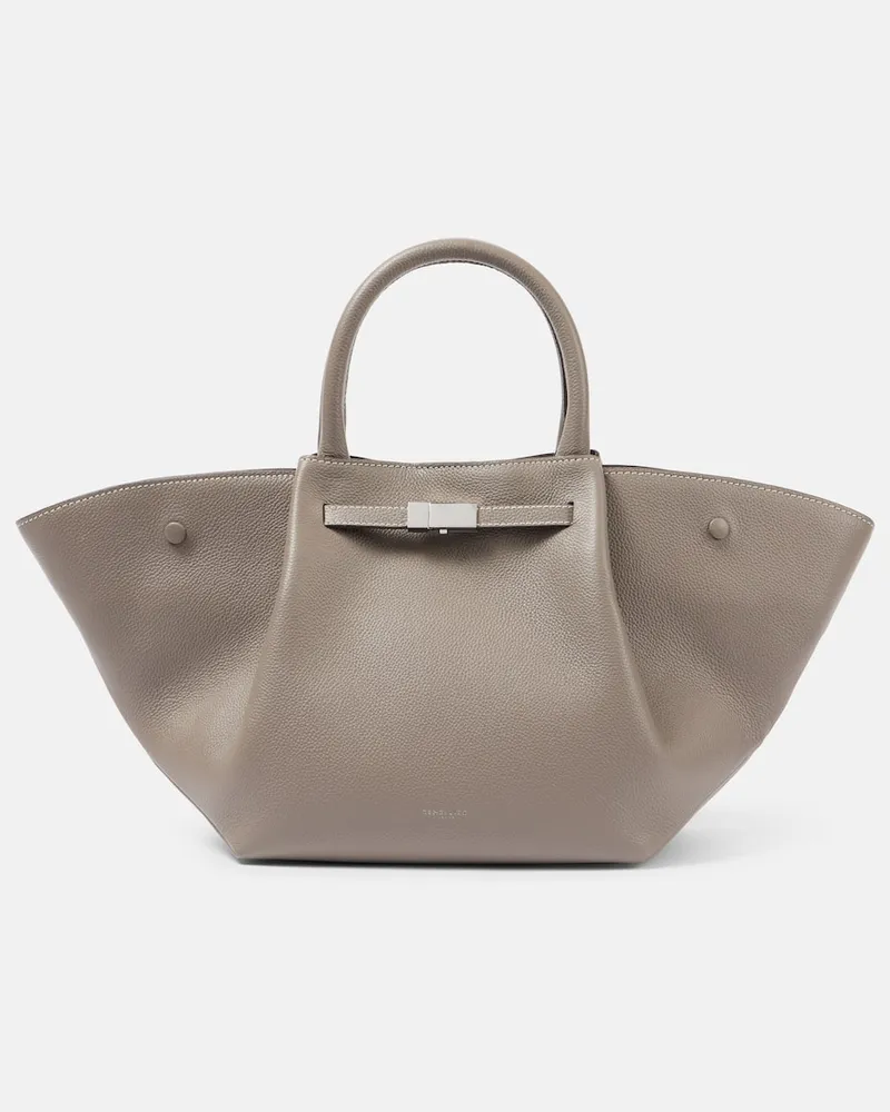 DeMELLIER Tote New York Midi aus Leder Grau