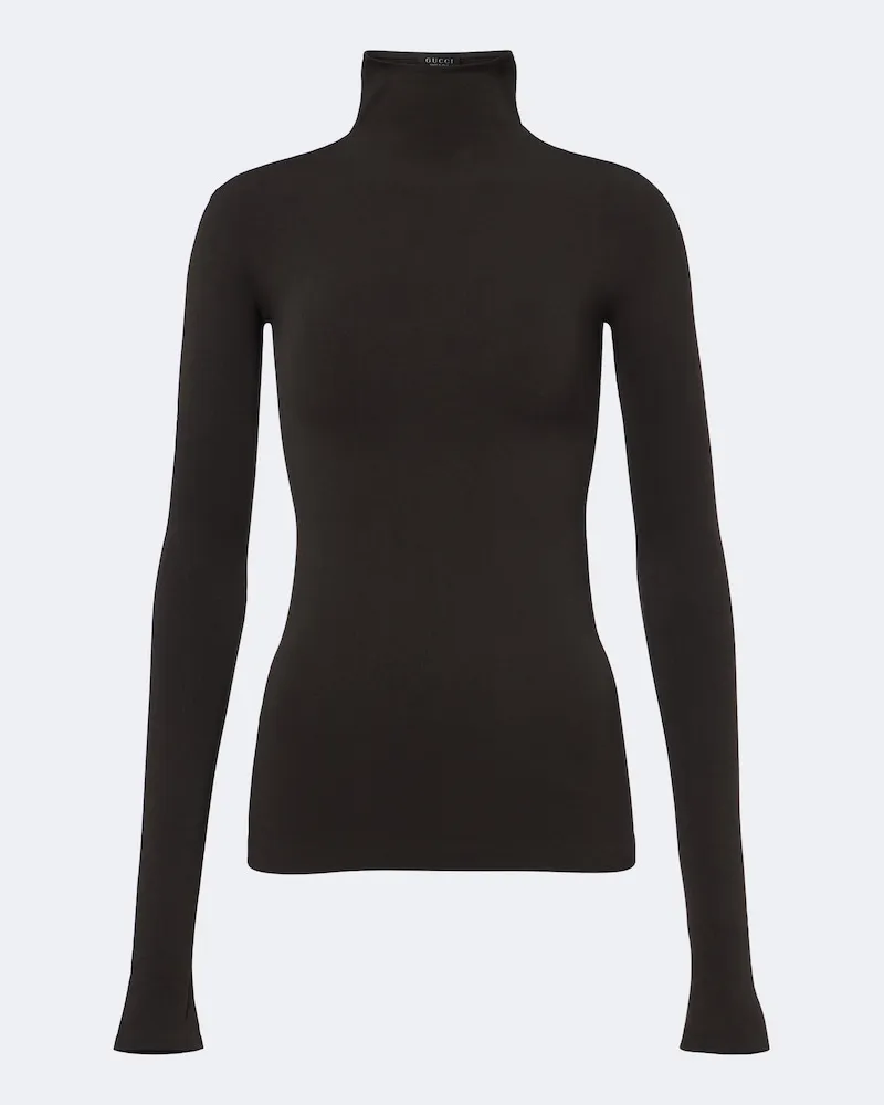 Gucci Rollkragentop aus Jersey Braun