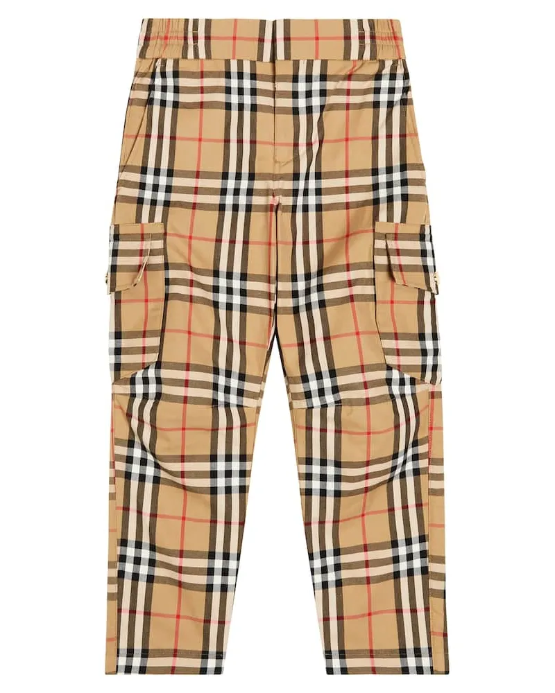 Burberry Cargohose Burberry Check aus Baumwolle Beige
