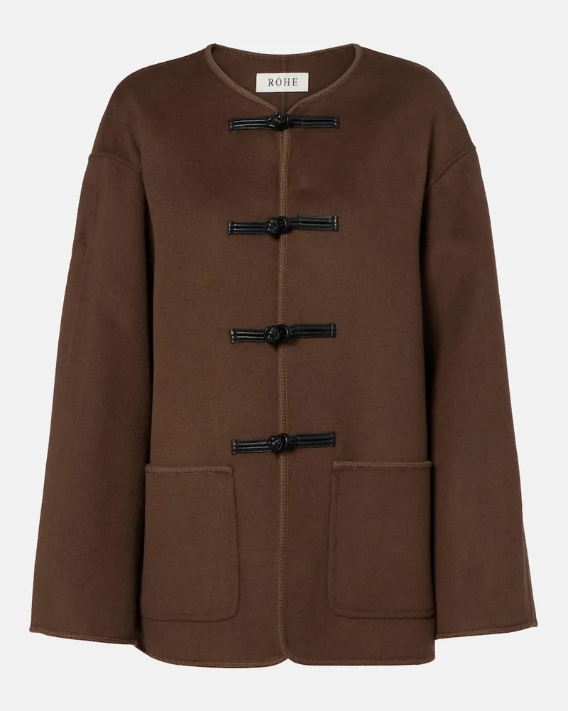 Róhe Róhe Jacke Mandarin aus Wolle Braun