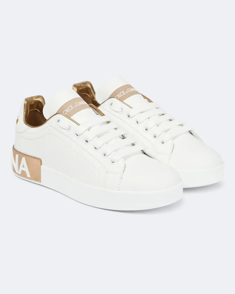 Dolce & Gabbana Sneakers Portofino aus Leder Weiß