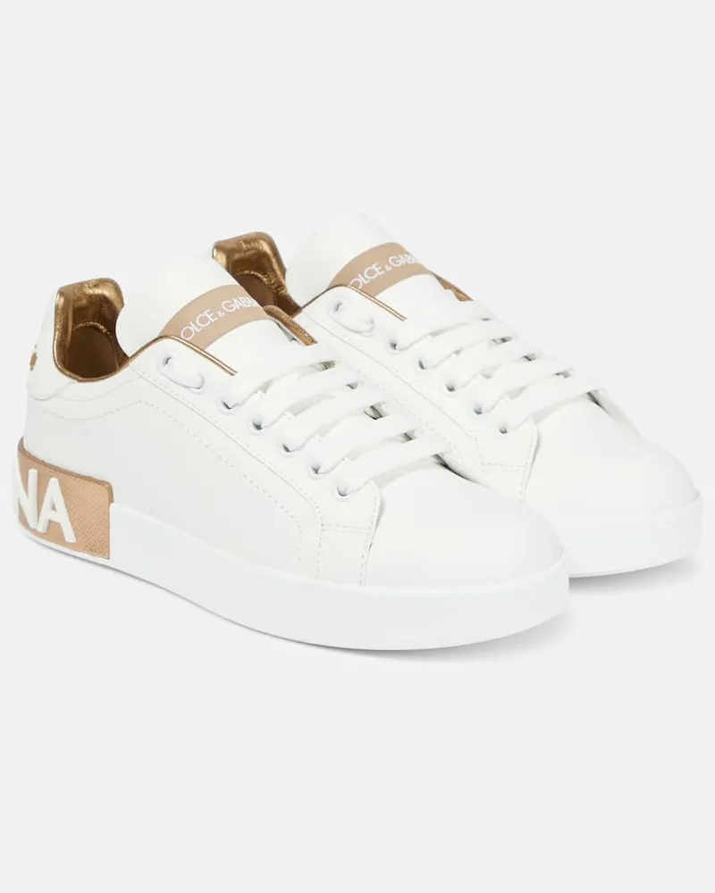 Dolce & Gabbana Sneakers Portofino aus Leder Weiß