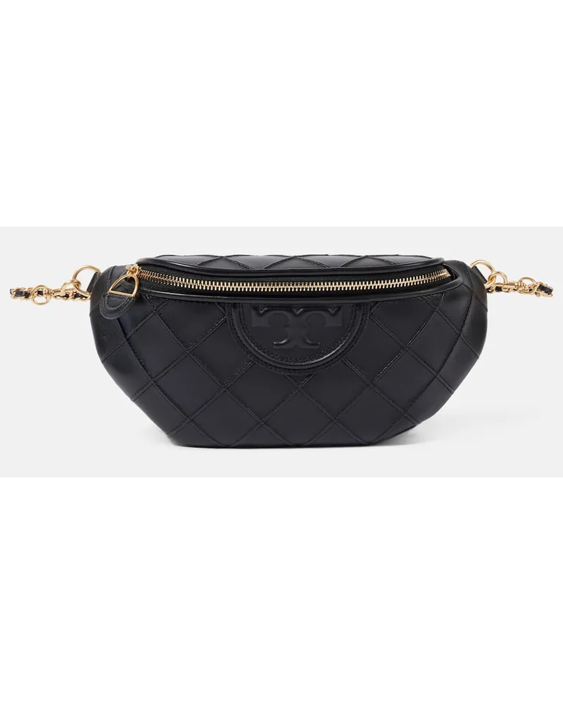 Tory Burch Guerteltasche Fleming Small aus Leder Schwarz