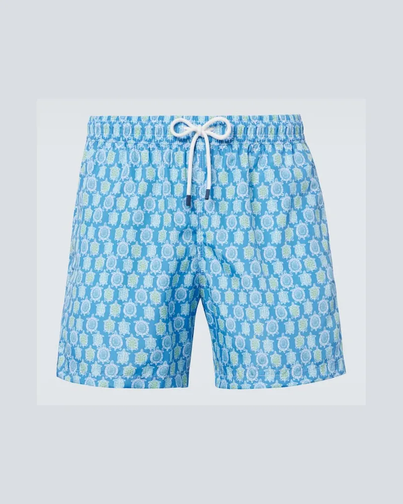 Fedeli Bedruckte Badeshorts Madeira Blau