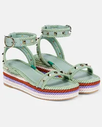 Valentino Garavani Plateausandalen Rockstud mit Leder Multicolor