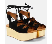 See By Chloé Plateausandalen Liana 70 aus Veloursleder