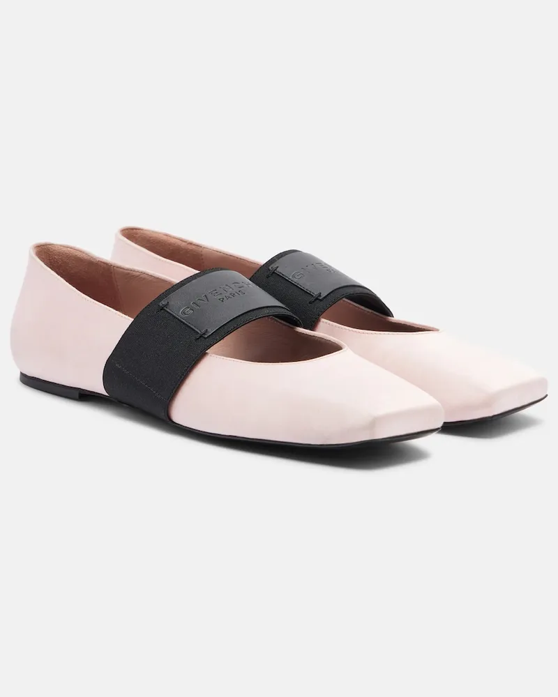 Givenchy Ballerinas Sliced Square aus Satin Rosa