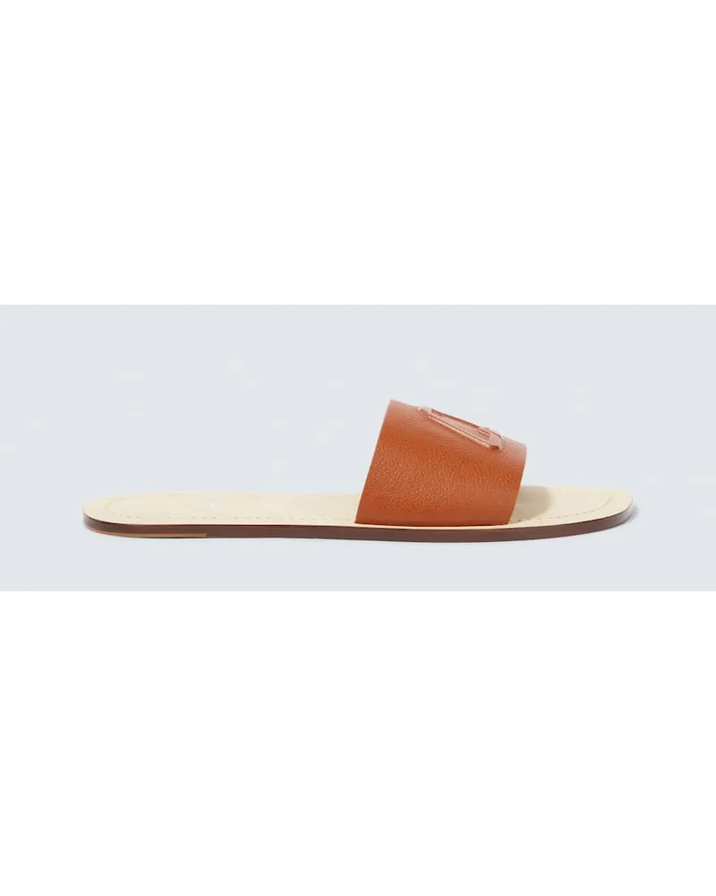 Christian Louboutin Pantoletten Varsicool aus Leder Braun