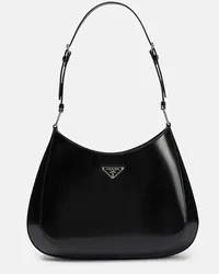 Prada Schultertasche Cleo aus Leder Schwarz