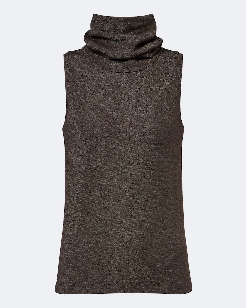 Brunello Cucinelli Top aus einem Wollgemisch Braun
