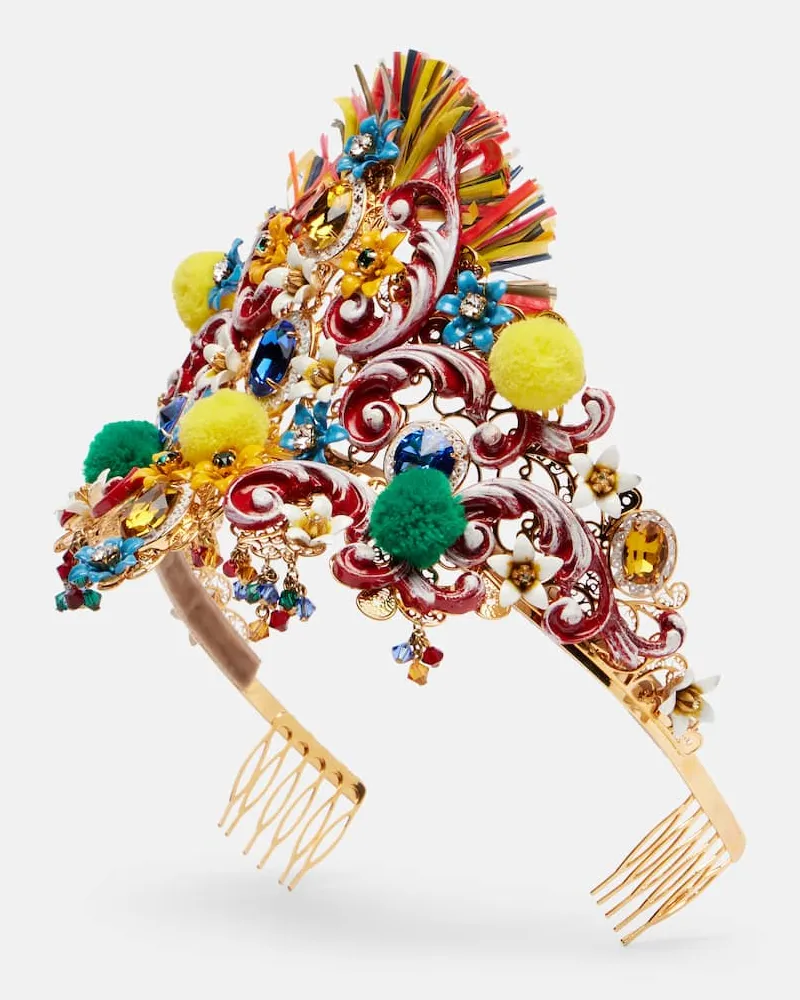 Dolce & Gabbana Verzierter Haarreif Multicolor