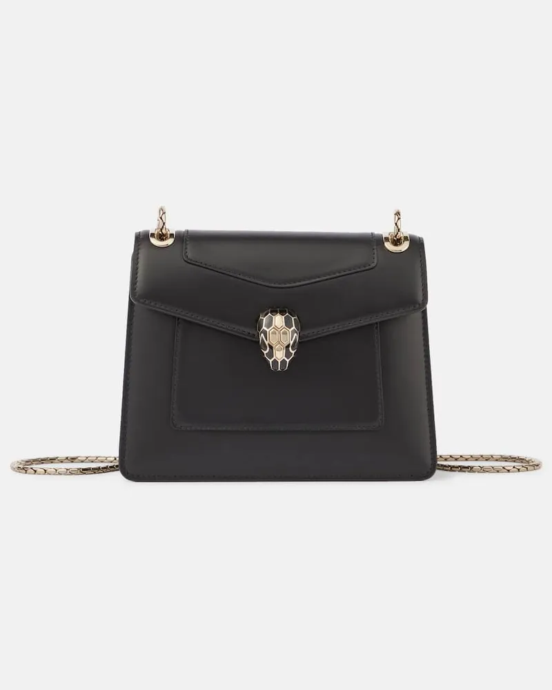 Bulgari Schultertasche Serpenti Forever Day-to-Night Small Schwarz