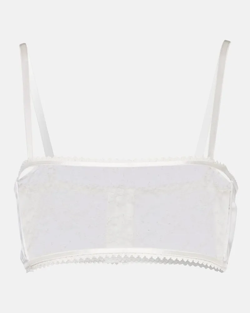 WARDROBE.NYC Bralette aus Spitze Weiß