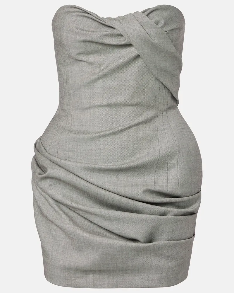 Magda Butrym Minikleid aus Wolle Grau