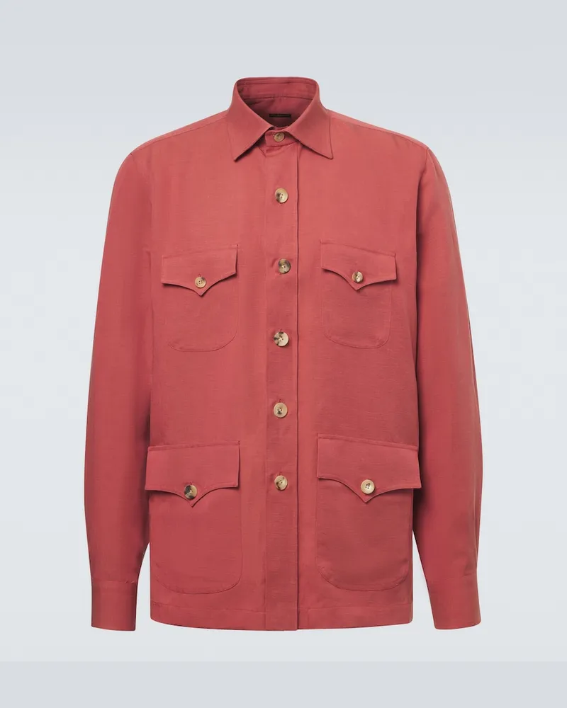 Rubinacci Feldjacke Burgunderrot