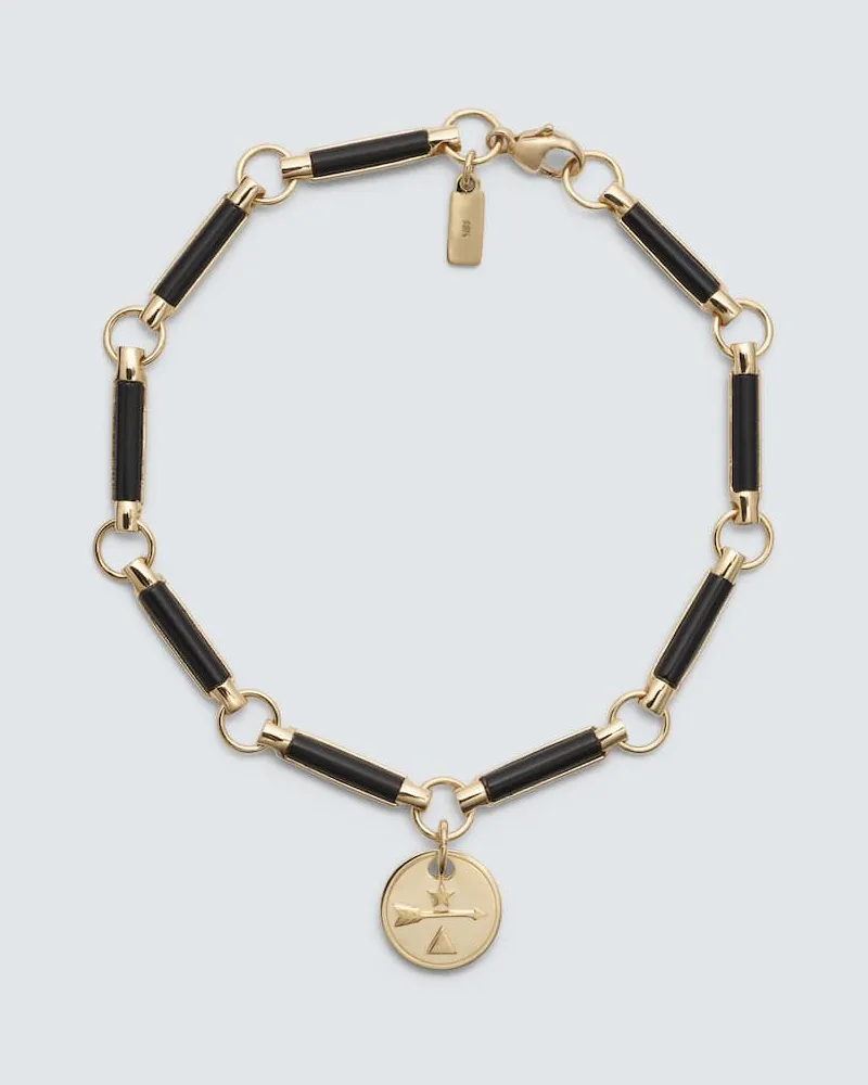 FOUNDRAE Armband Dream aus 18kt Gelbgold mit Onyx Gold