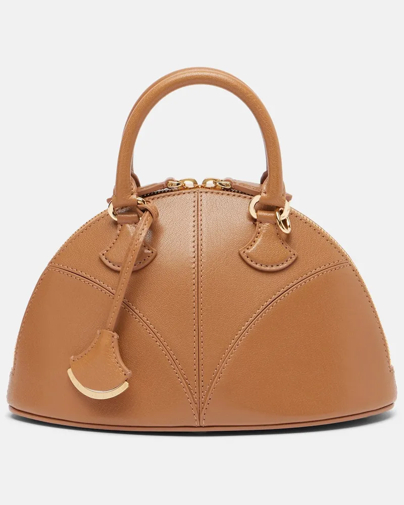 Bulgari Tote Bag Marquise Small aus Leder Braun