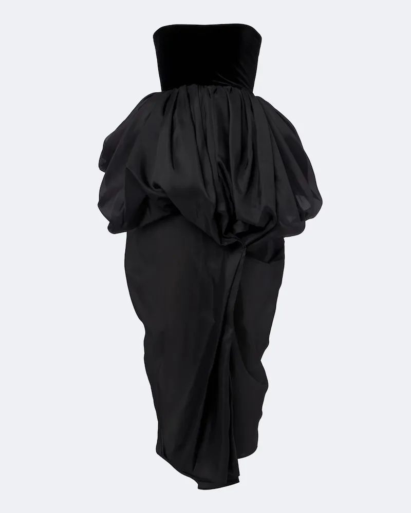 KHAITE Bustierkleid Bronte aus Organza Schwarz