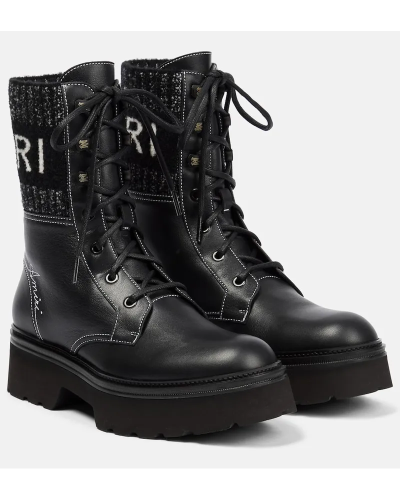 Amiri Schnuerstiefel aus Leder Schwarz