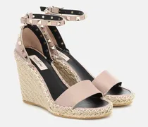 Espadrille-Sandalen Rockstud aus Leder