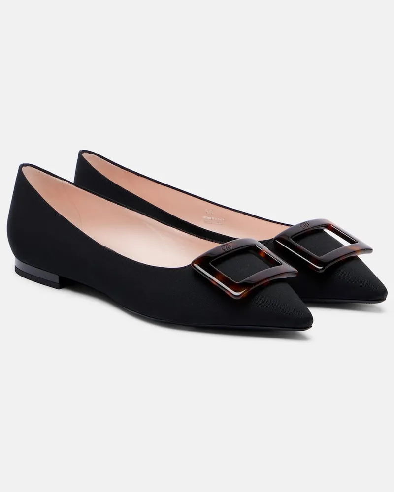 Roger Vivier Ballerinas Gommettine Schwarz