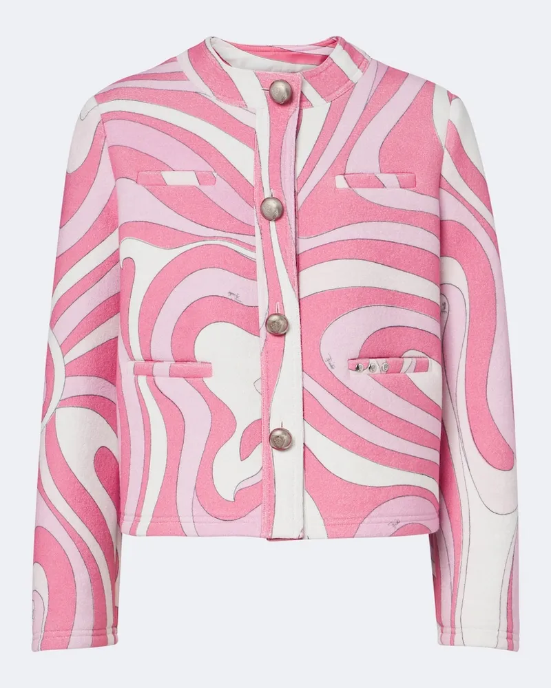 Emilio Pucci Jacke Marmo aus Frottee Rosa