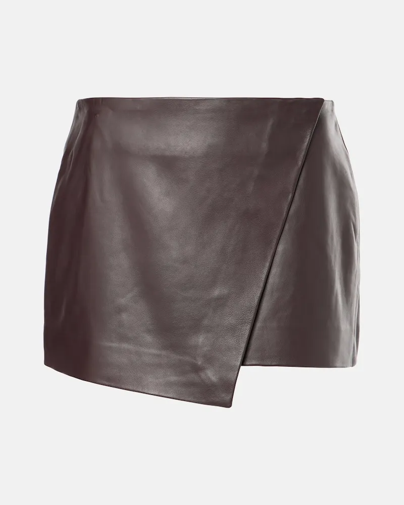 FRANKIE Shop Wickelrock Cleo aus Leder Violett