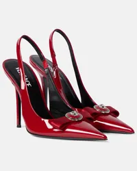 Versace Slingback-Pumps Gianni aus Lackleder Rot