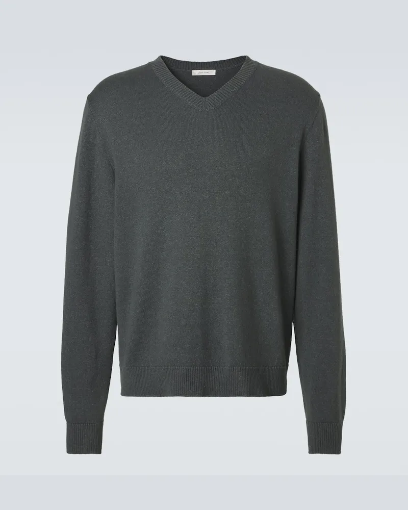 The Row Pullover Memphis aus Kaschmir und Leinen Grau
