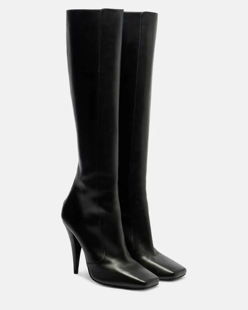 Givenchy Stiefel Sliced Square aus Leder Schwarz