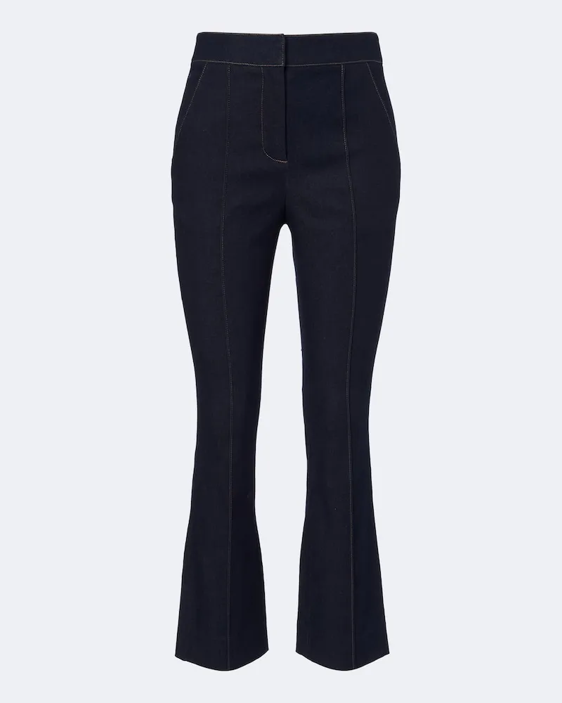 Veronica Beard Cropped Flared Jeans Kimra Blau