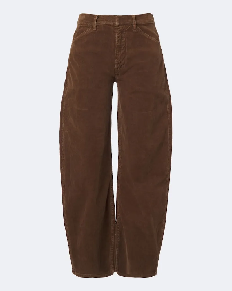 Nili Lotan Barrel-Hose Tribeca aus Cord Braun